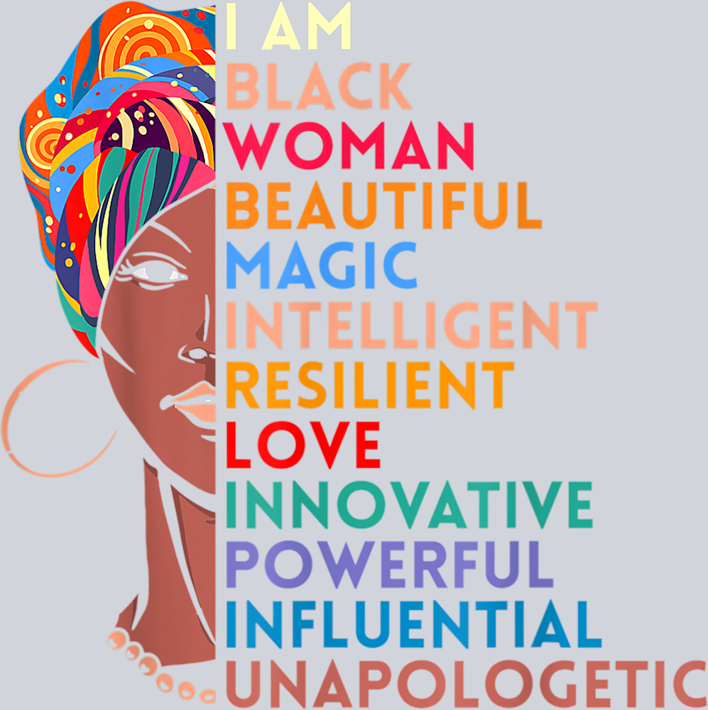 I Am Black Beautiful Women - STK02842 (DTF Transfers)