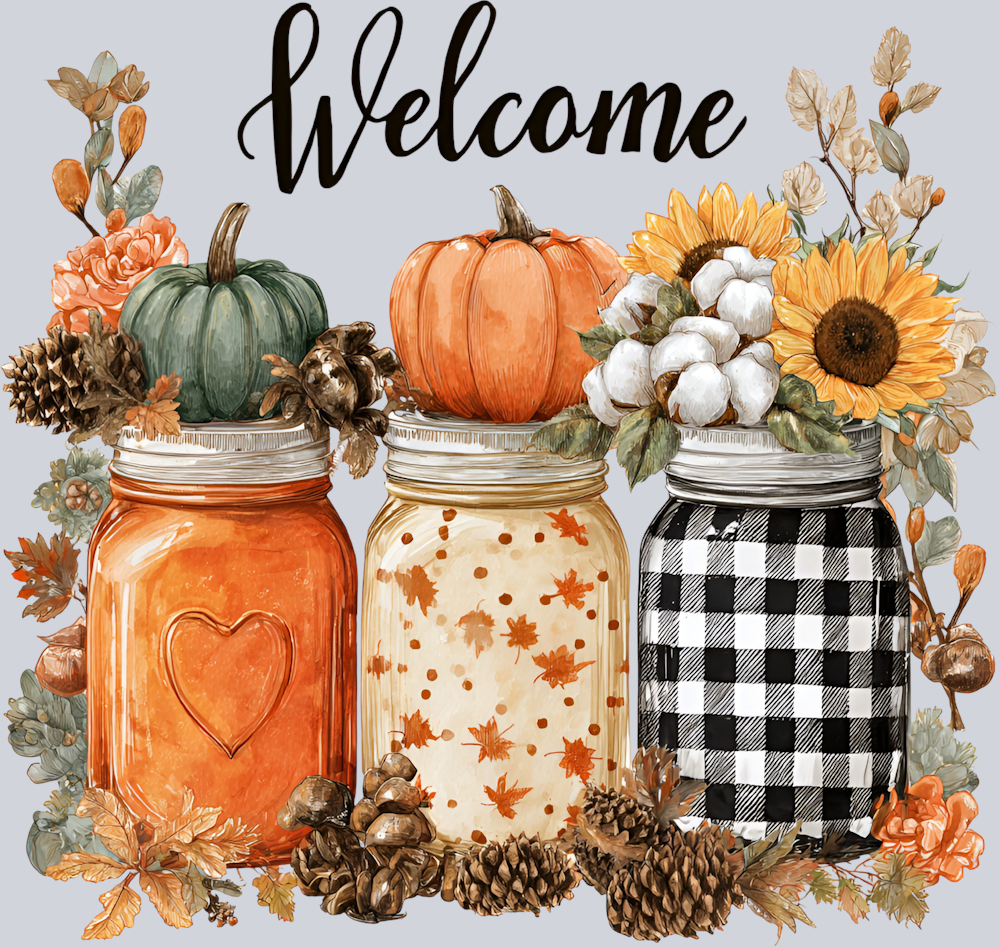 Fall Welcome Jars 2 - STK07384 (DTF Transfers)