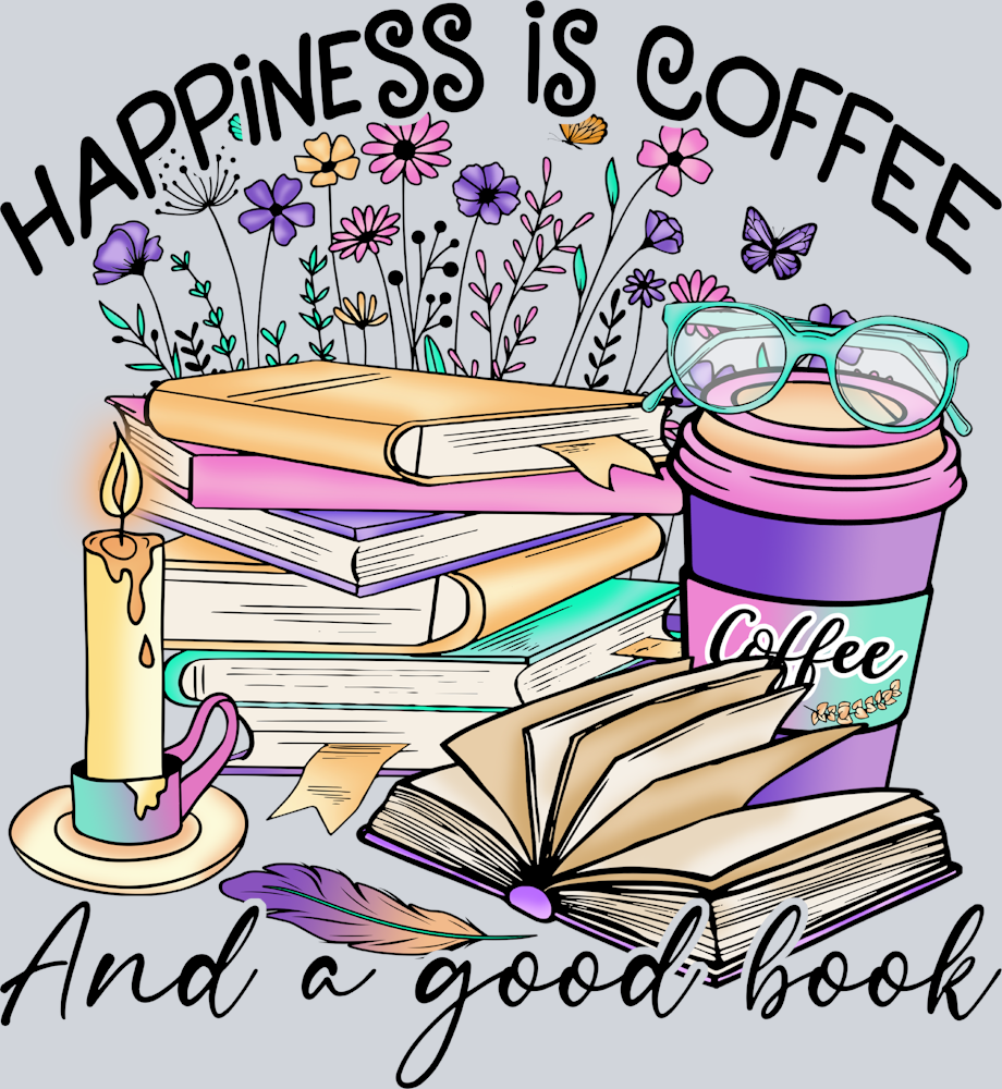 Happiness Coffee Good Book - STK02526 (DTF Transfers)