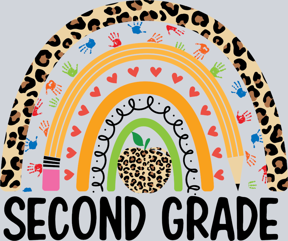 Second Grade Cheetah Rainbow Back To School - STK05403 (DTF Transfers)