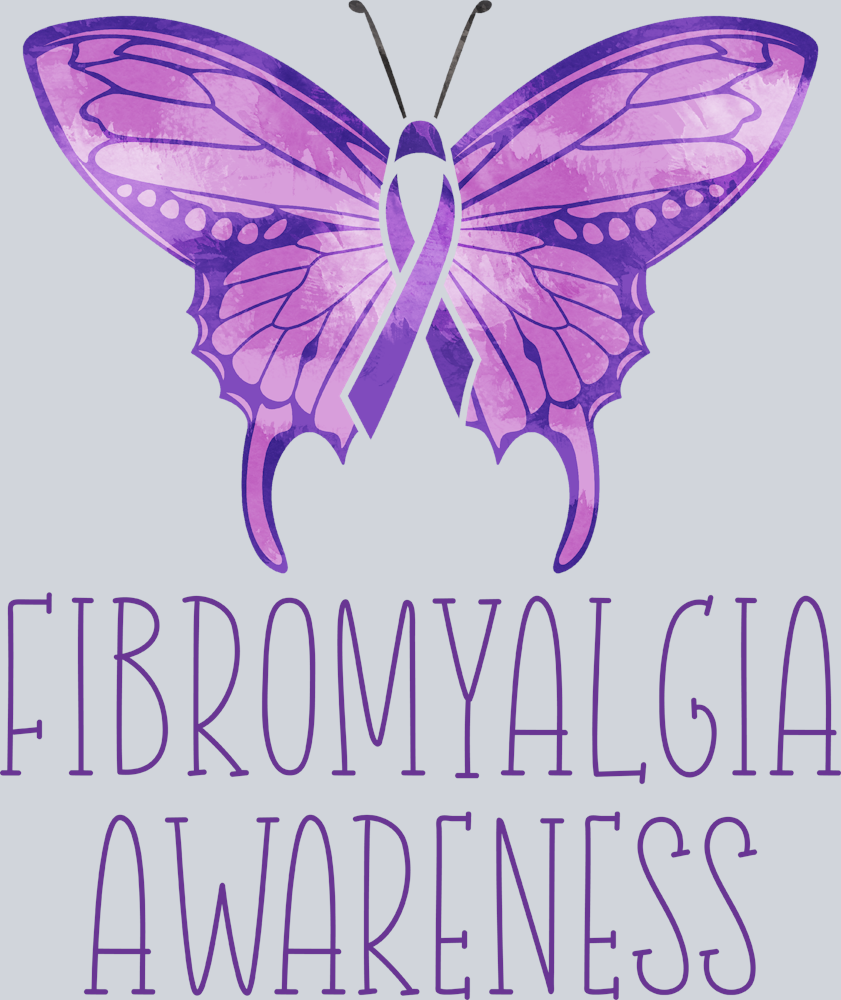 Fibromyalgia Awareness Butterfly - STK01973 (DTF Transfers)
