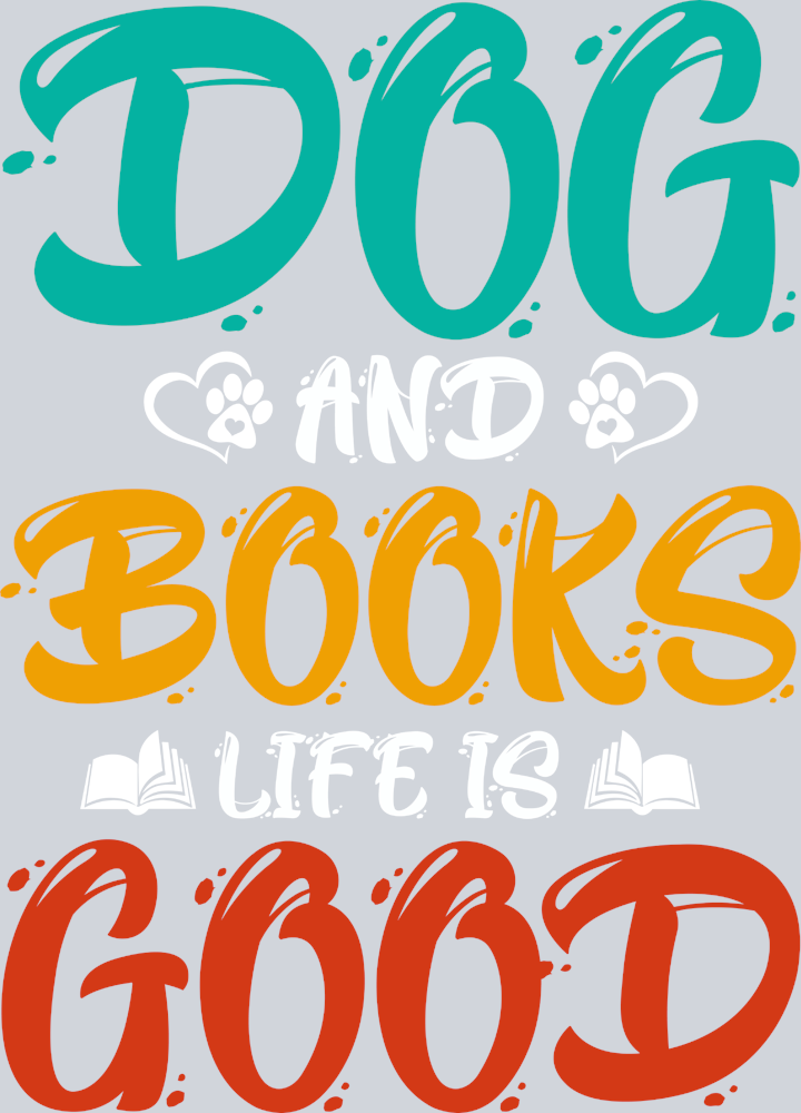 Pets Dogs Books Good Color - STK04849 (DTF Transfers)