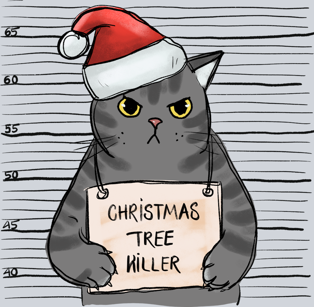 Pets Christmas Tree Killer - STK04833 (DTF Transfers)
