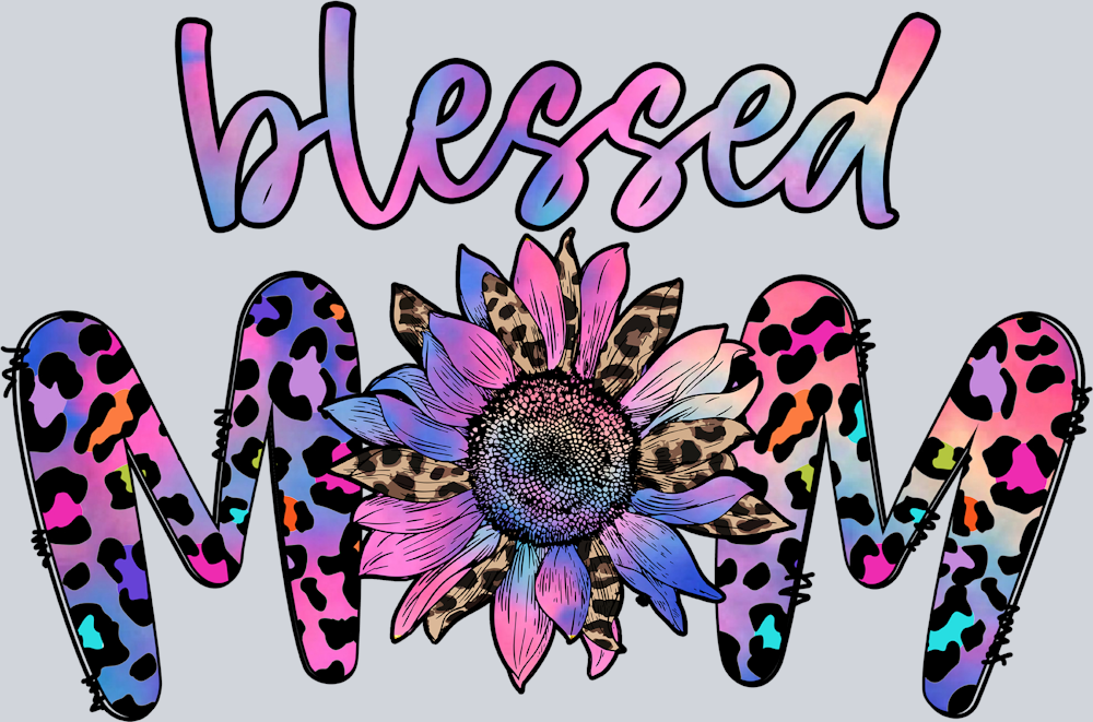 Blessed Mom Leopard Purple - STK01019 (DTF Transfers)