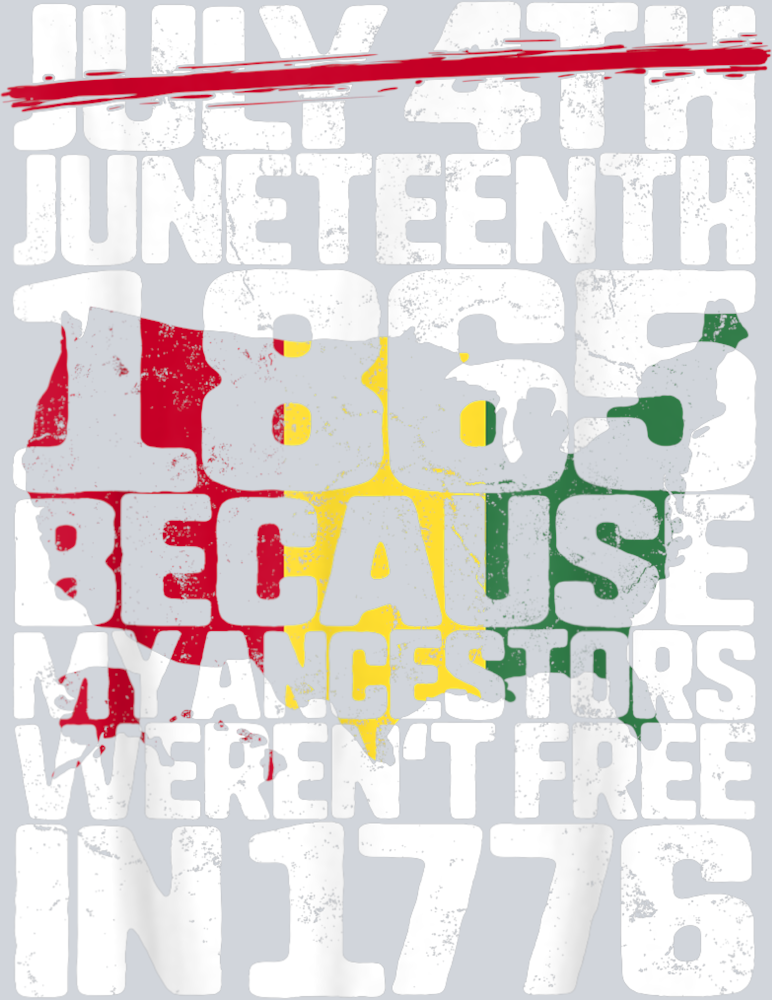 Juneteenth Because My Ancestors Werent Free In 1776 America - STK03354 (DTF Transfers)