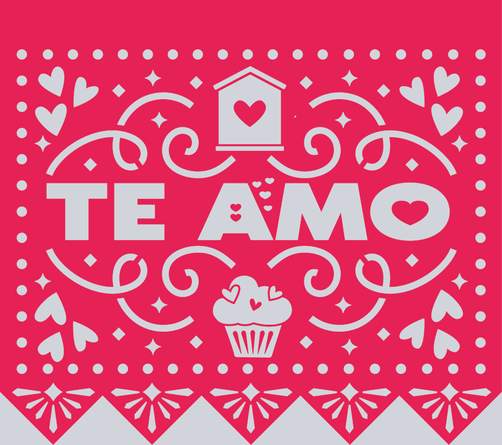 Papel Picado Te Amo - STK04682 (DTF Transfers)