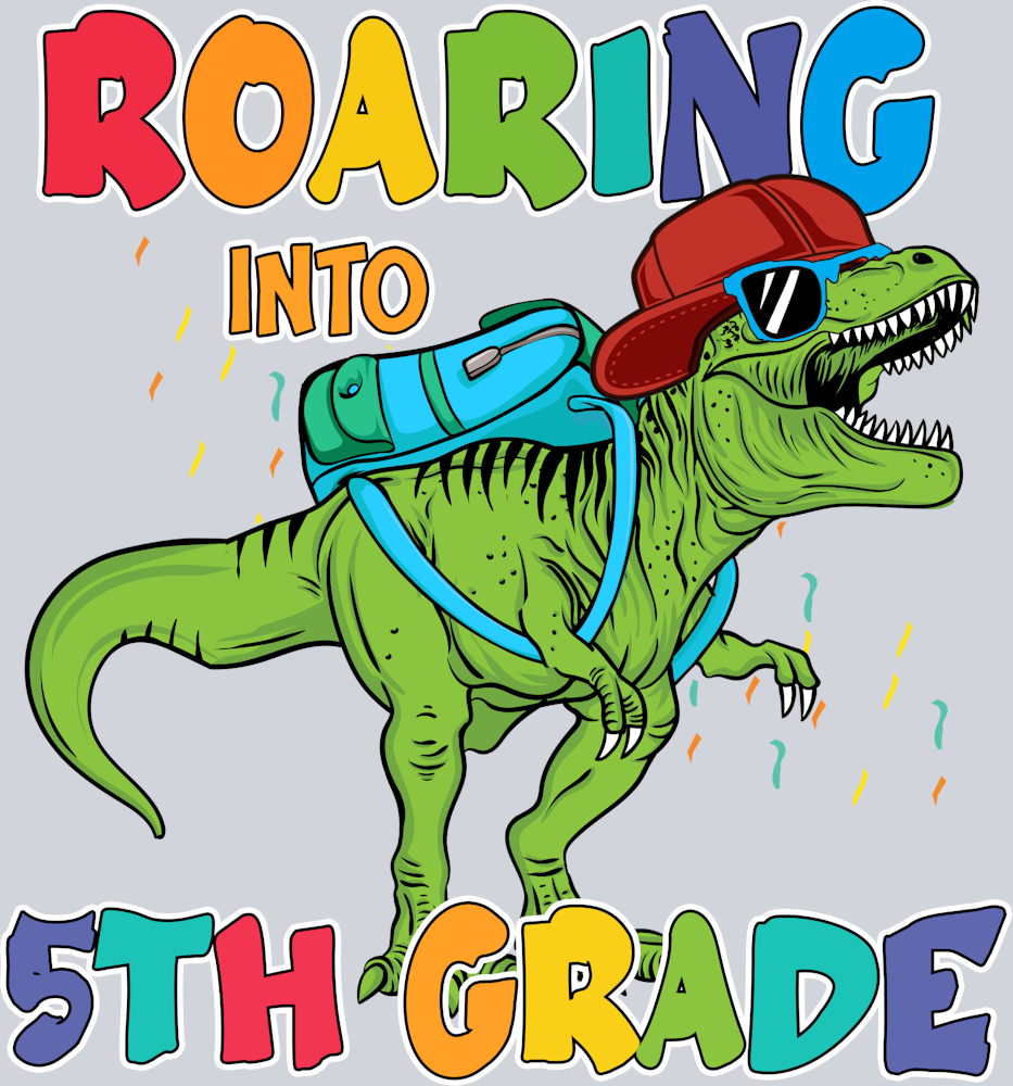 Roaring Into 5th Grade - STK05256 (DTF Transfers)