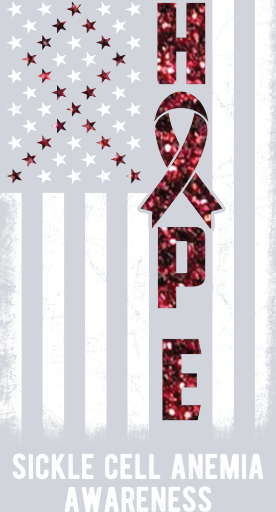 Hope Flag Sickle Cell Anemia Awareness - STK02793 (DTF Transfers)