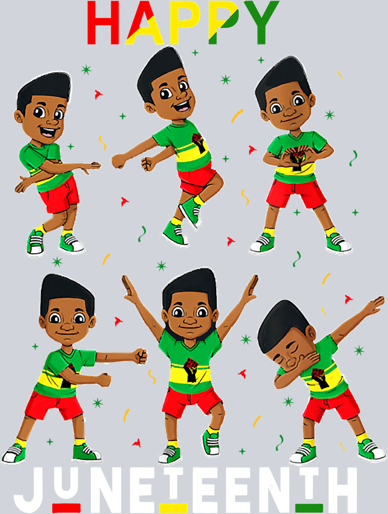 Happy Juneteenth Dancing Boy - STK02576 (DTF Transfers)