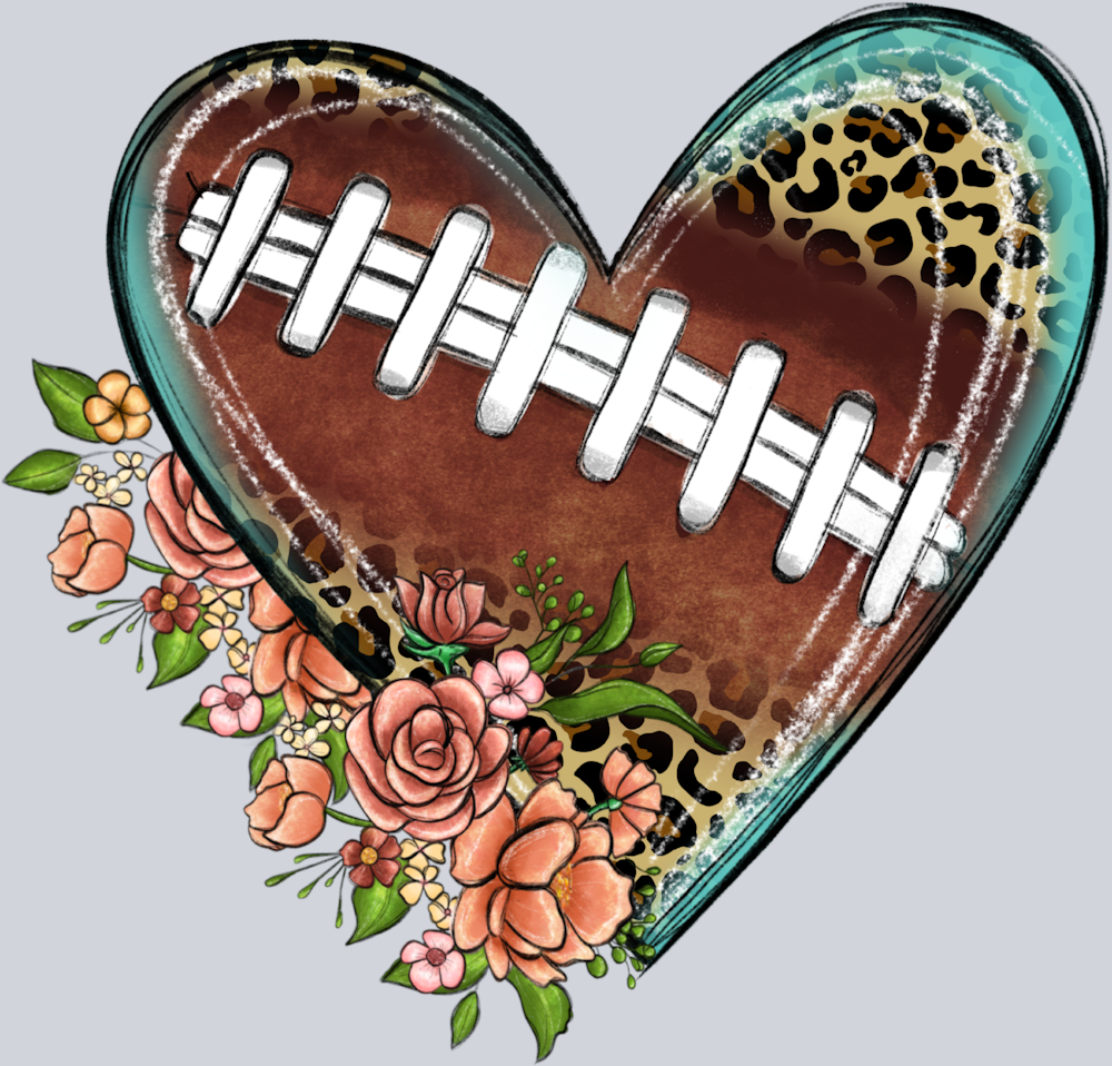 Football Heart - STK02068 (DTF Transfers)