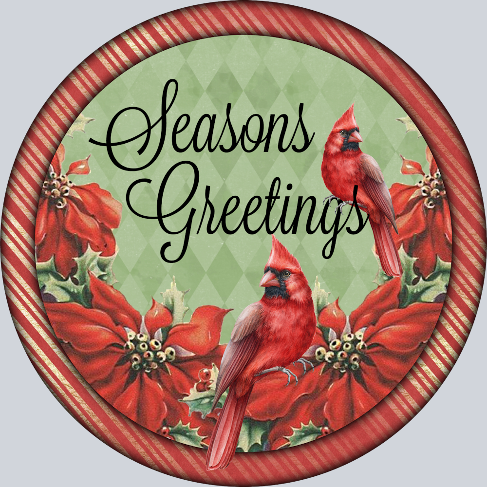 Cardinal Seasons Greetings - STK01220 (DTF Transfers)