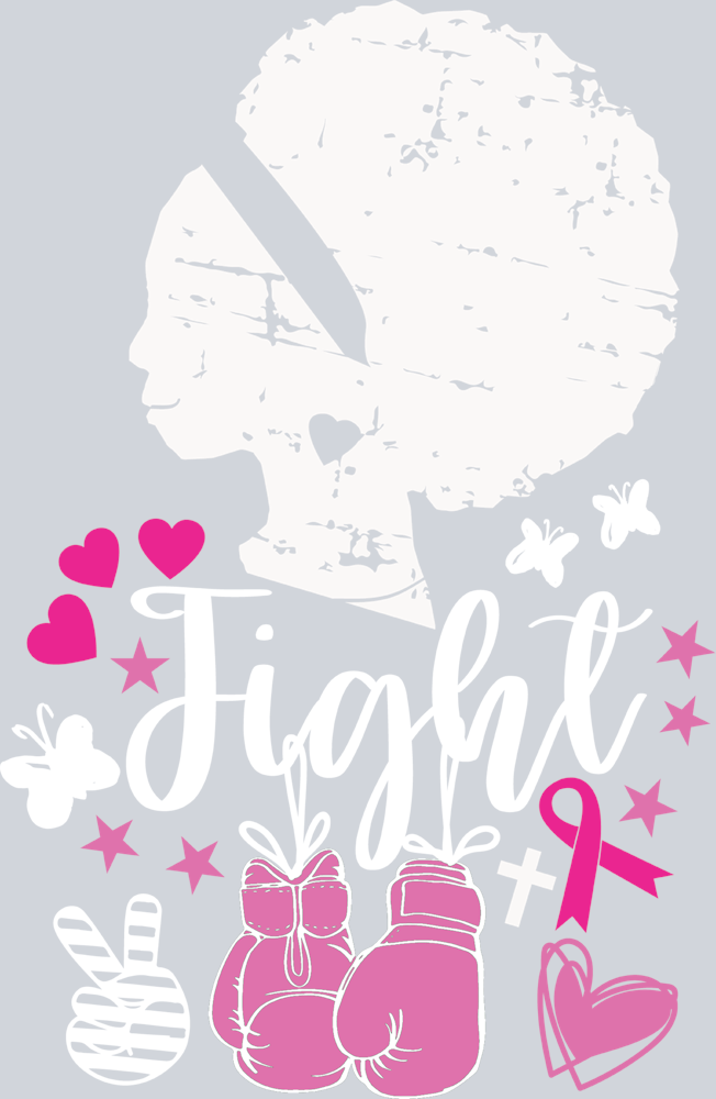 Breast Cancer Awareness Fight 1 White - STK01125 (DTF Transfers)