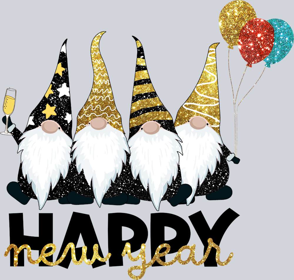 Gnomes Happy New Year - STK02349 (DTF Transfers)