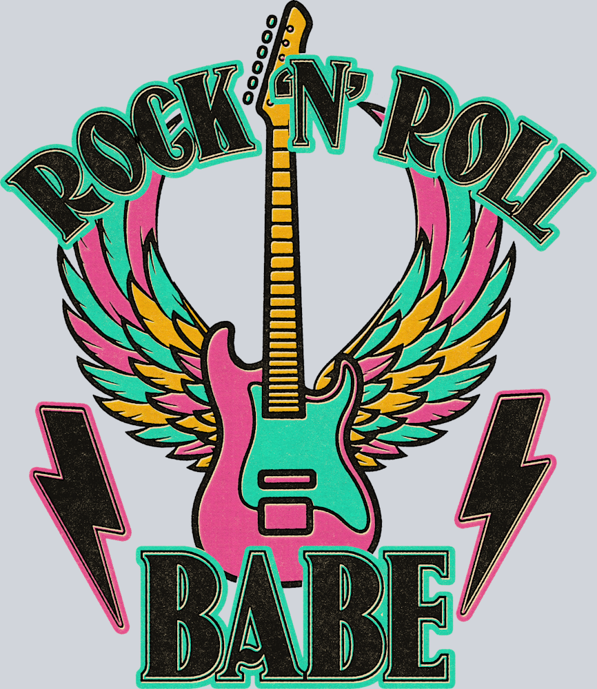 Rock N Roll Babe Bright - STK05262 (DTF Transfers)