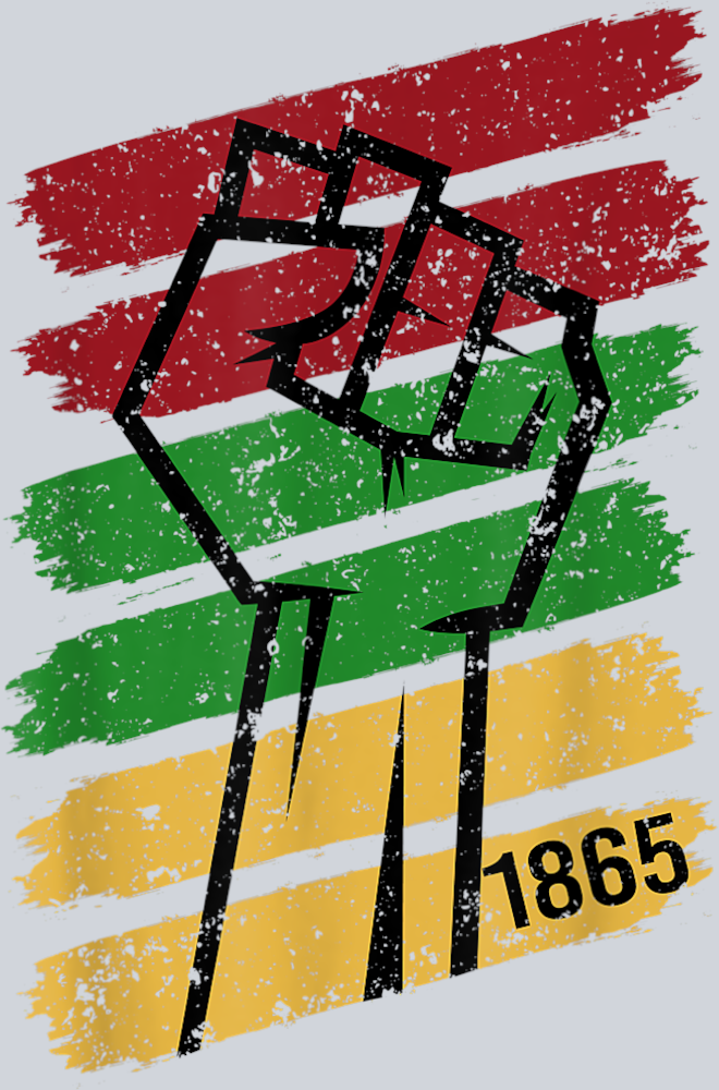 Juneteenth 1865 Grunge Stripes - STK03345 (DTF Transfers)
