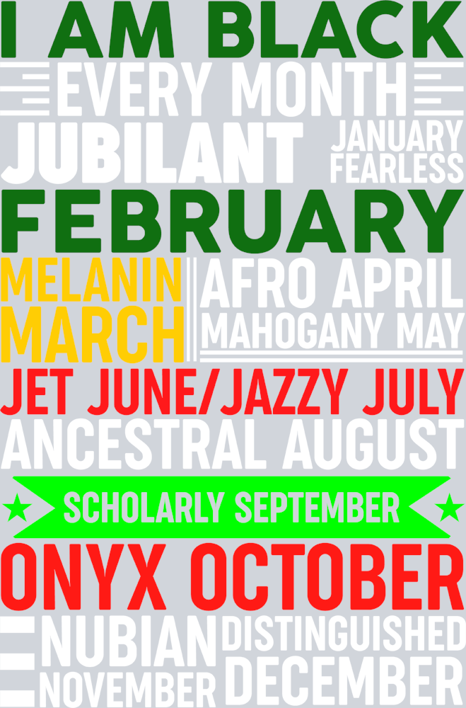 I Am Black Every Month - STK02843 (DTF Transfers)