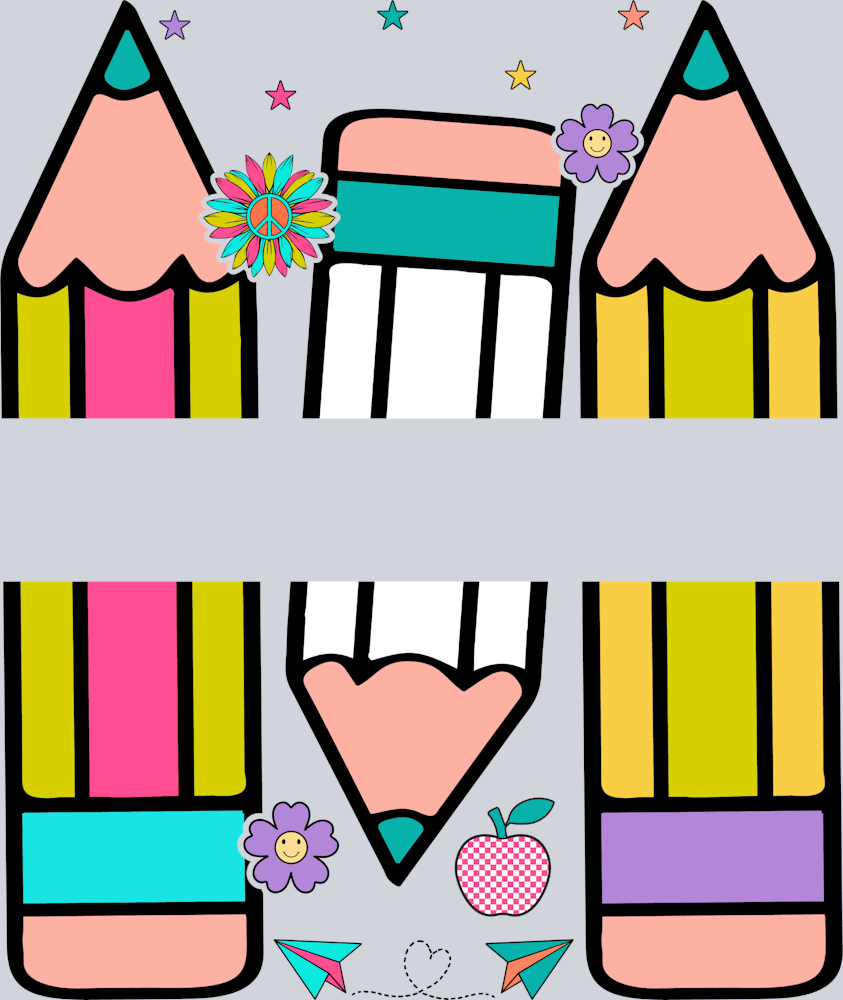 Pencils Add Name Here - STK04807 (DTF Transfers)