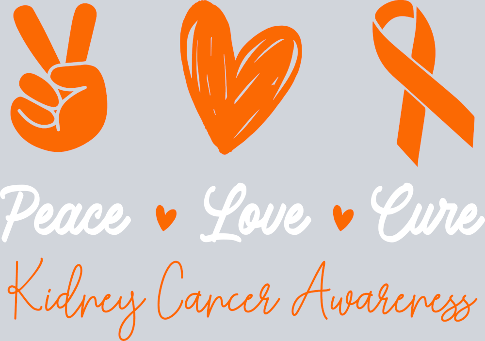 Peace Love Cure Kidney Cancer - STK06809 (DTF Transfers)