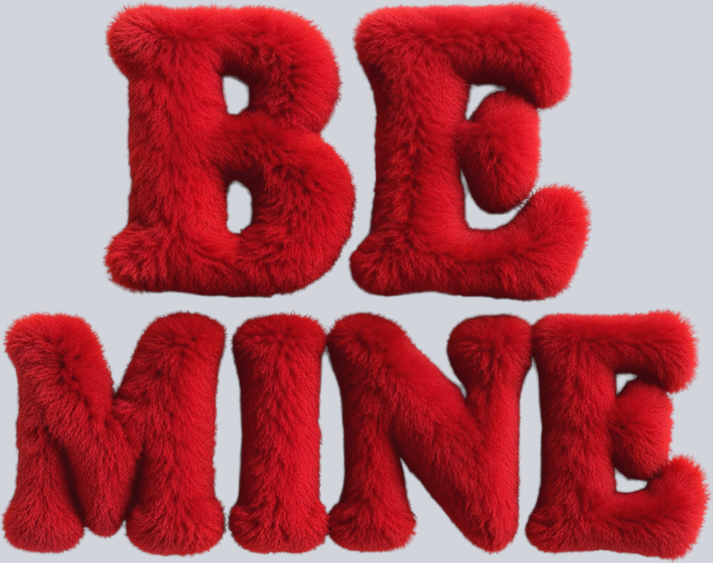 Fluffy Be Mine - STK07619 (DTF Transfers)