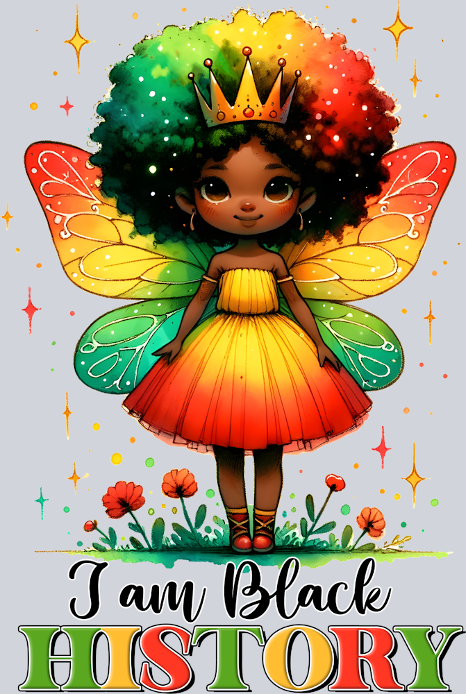 Black History Fairy - STK00677 (DTF Transfers)