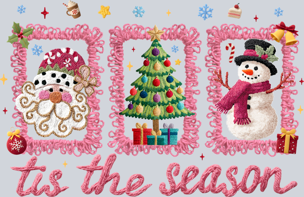 Faux Yarn Tis the Season 2 - STK07514 (DTF Transfers)