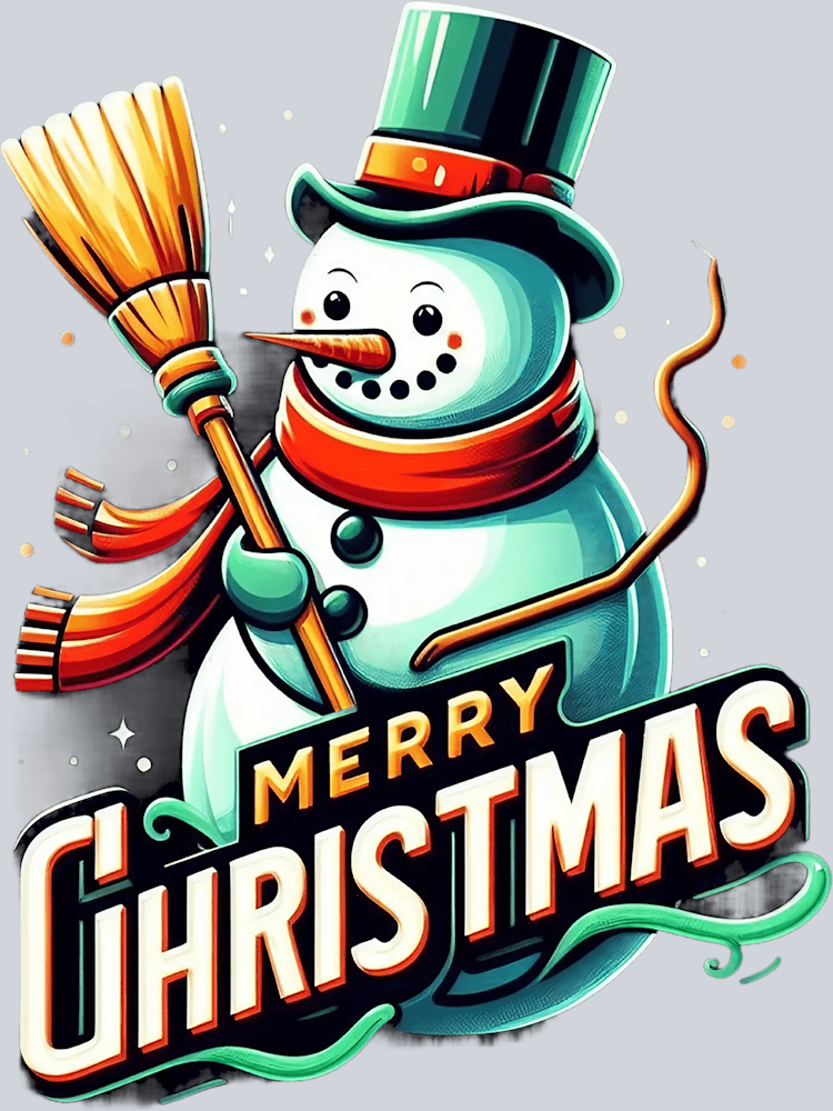 Merry Christmas Snowman 1 - STK04245 (DTF Transfers)