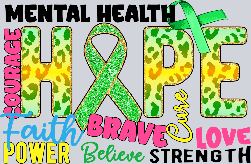 Mental Health Word Cloud - STK04211 (DTF Transfers)