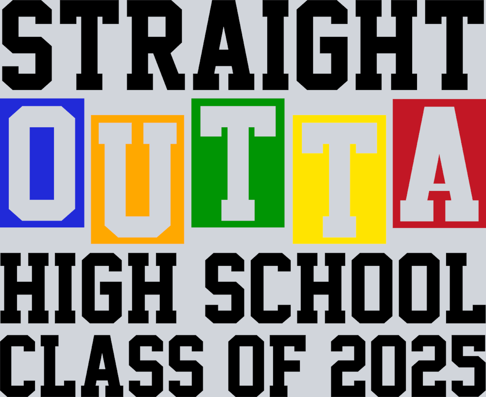 Straight Outta Highschool Black - STK05824 (DTF Transfers)