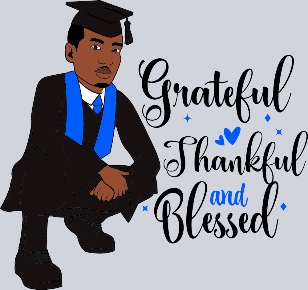 Grateful Graduation Black Man Short - STK02421 (DTF Transfers)