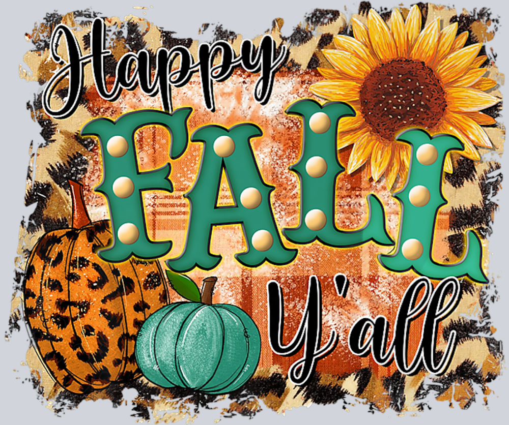 Happy Fall Y'all 8 - STK02544 (DTF Transfers)