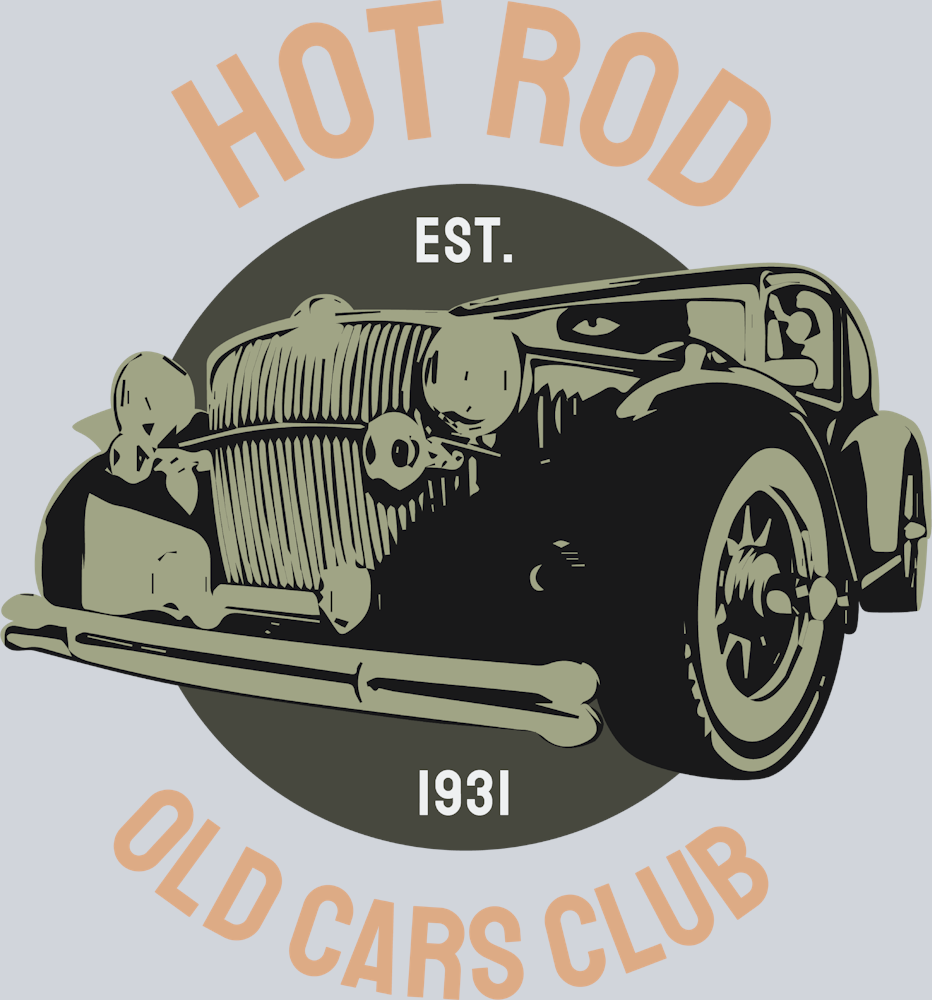 Hot Rod Old Cars Club - STK02815 (DTF Transfers)