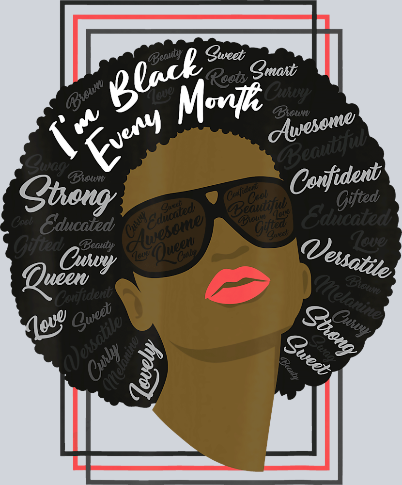 I Am Black Every Month 3 - STK02844 (DTF Transfers)