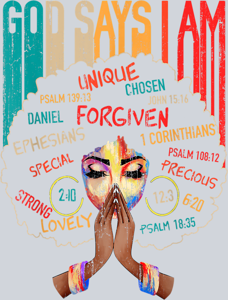 God Says I Am - STK02373 (DTF Transfers)