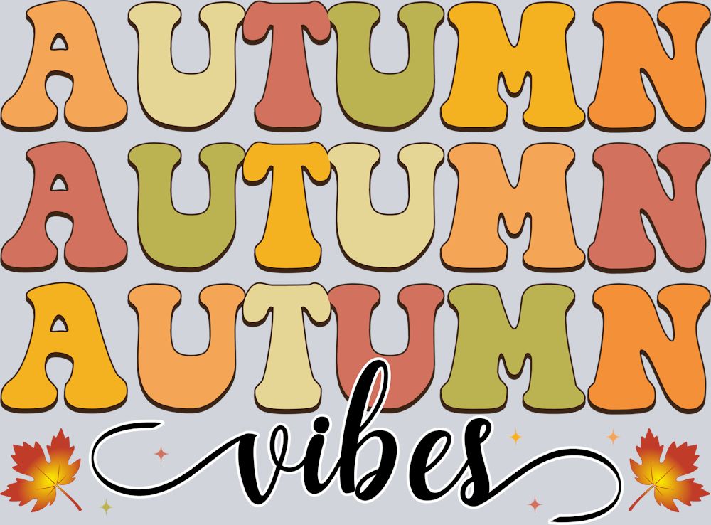 Triple Autumn Vibes - STK07254 (DTF Transfers)