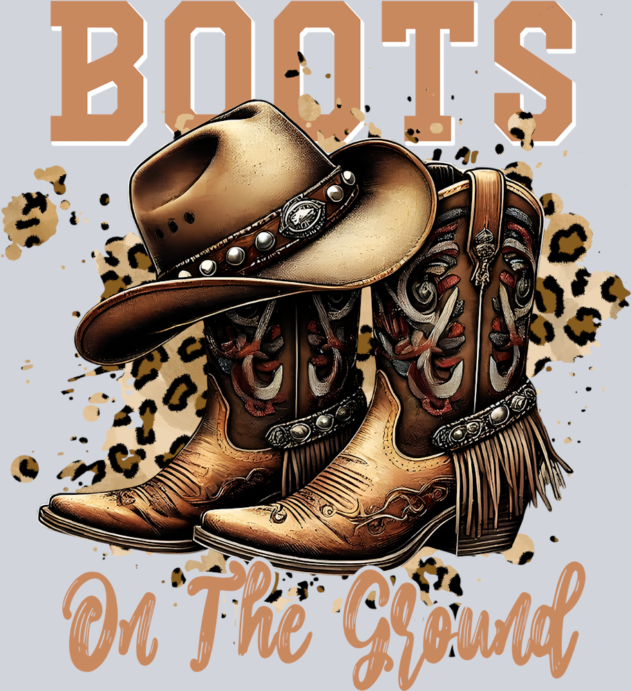 Boots On The Ground Leopard - STK01092 (DTF Transfers)