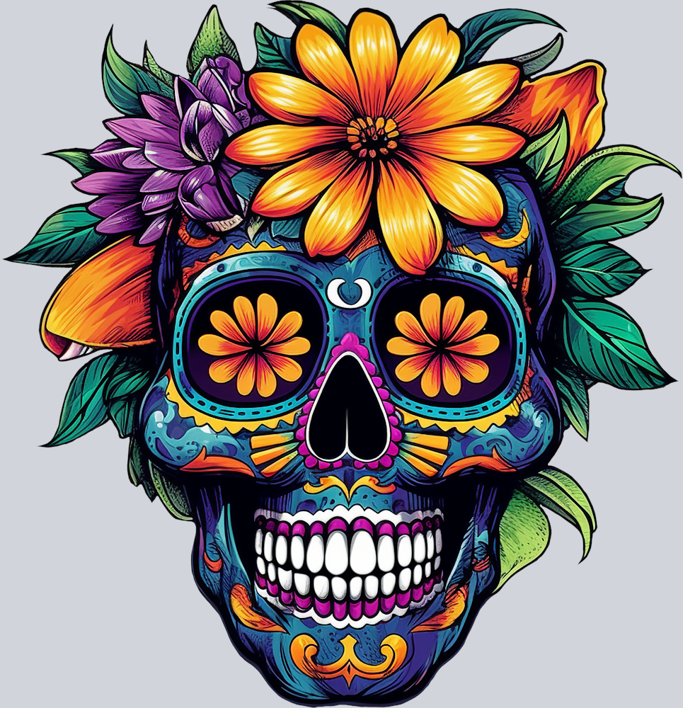 Day Of The Dead Candy Skull 1 - STK01602 (DTF Transfers)