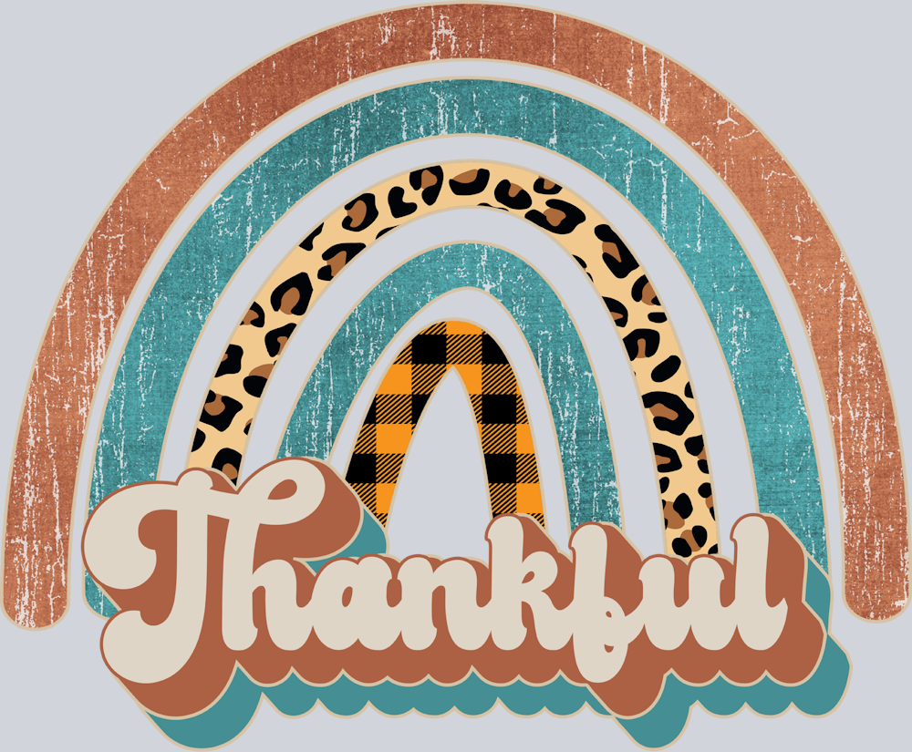 Fall Thankful Retro Rainbow - STK01915 (DTF Transfers)