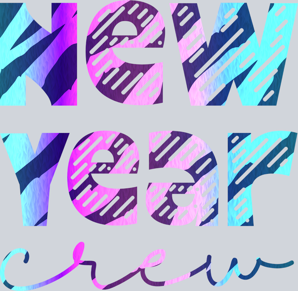 New Year Crew Neon Zebra - STK04492 (DTF Transfers)