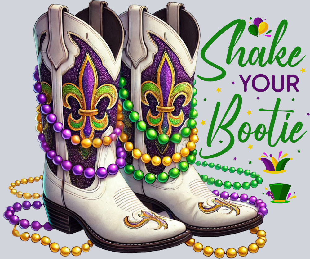 Mardi Gras Shake Your Bootie - STK04098 (DTF Transfers)
