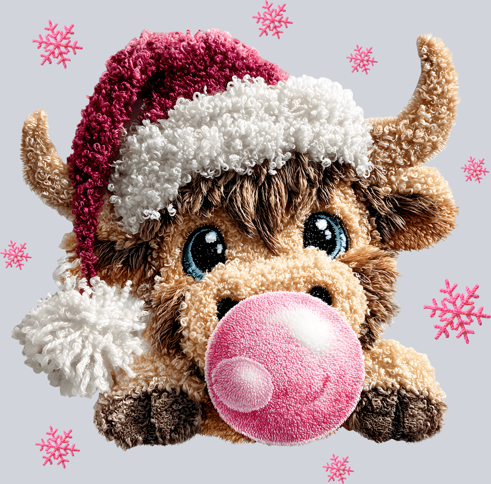 Faux Yarn Christmas Bull 2 - STK07484 (DTF Transfers)