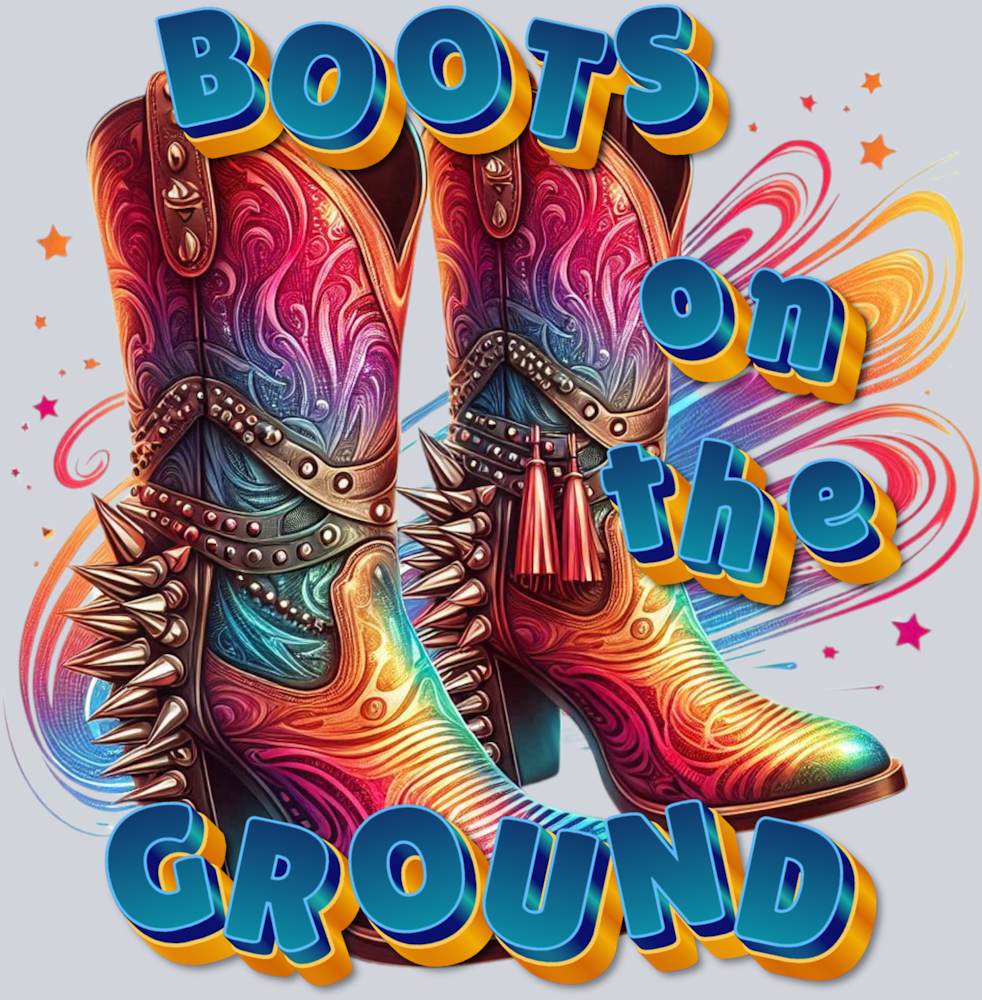 Cowgirl Boots On The Ground - STK01442 (DTF Transfers)