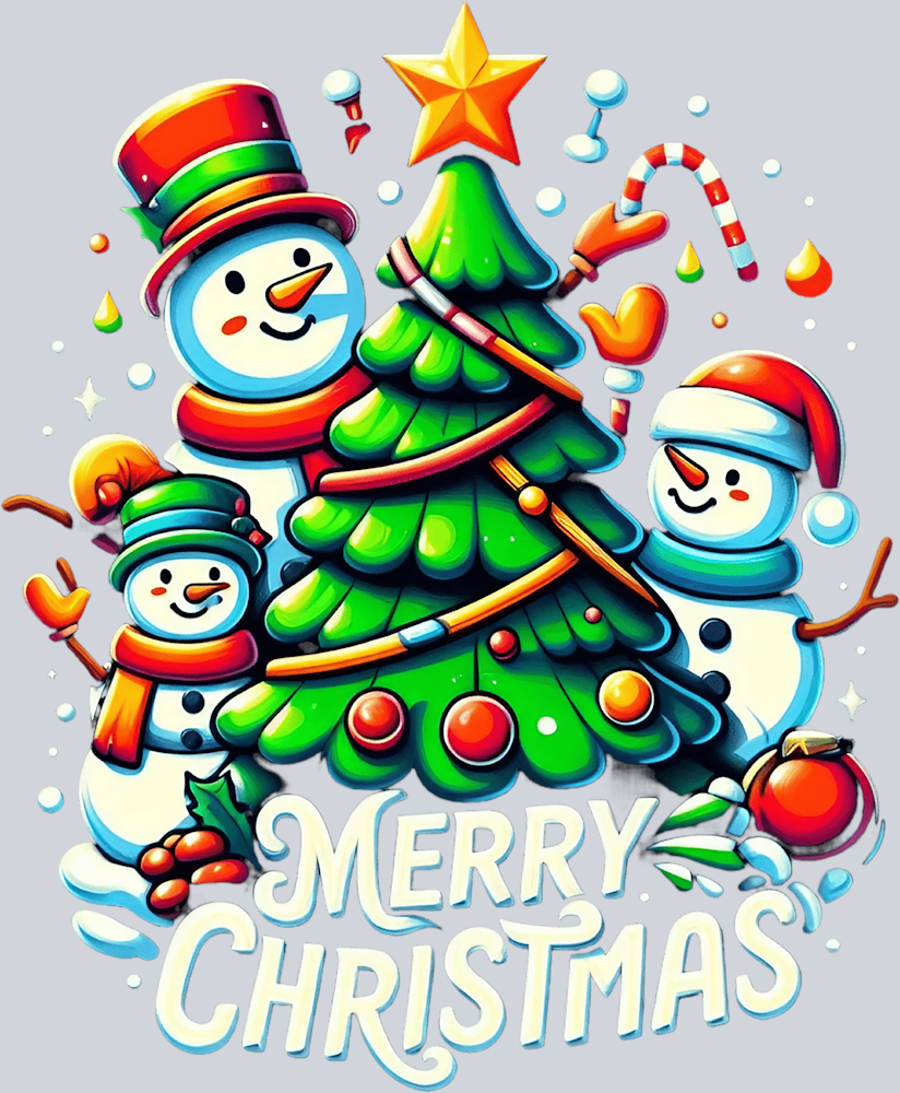 Merry Christmas Snowman 2 - STK04246 (DTF Transfers)