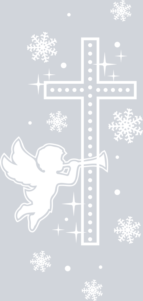 Cross And Cherub White - STK01476 (DTF Transfers)