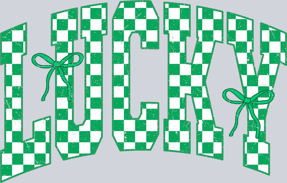 Lucky Distressed - STK07755 (DTF Transfers)