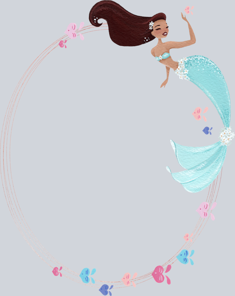 Fantasy Mermaid Frame 4 - STK06662 (DTF Transfers)