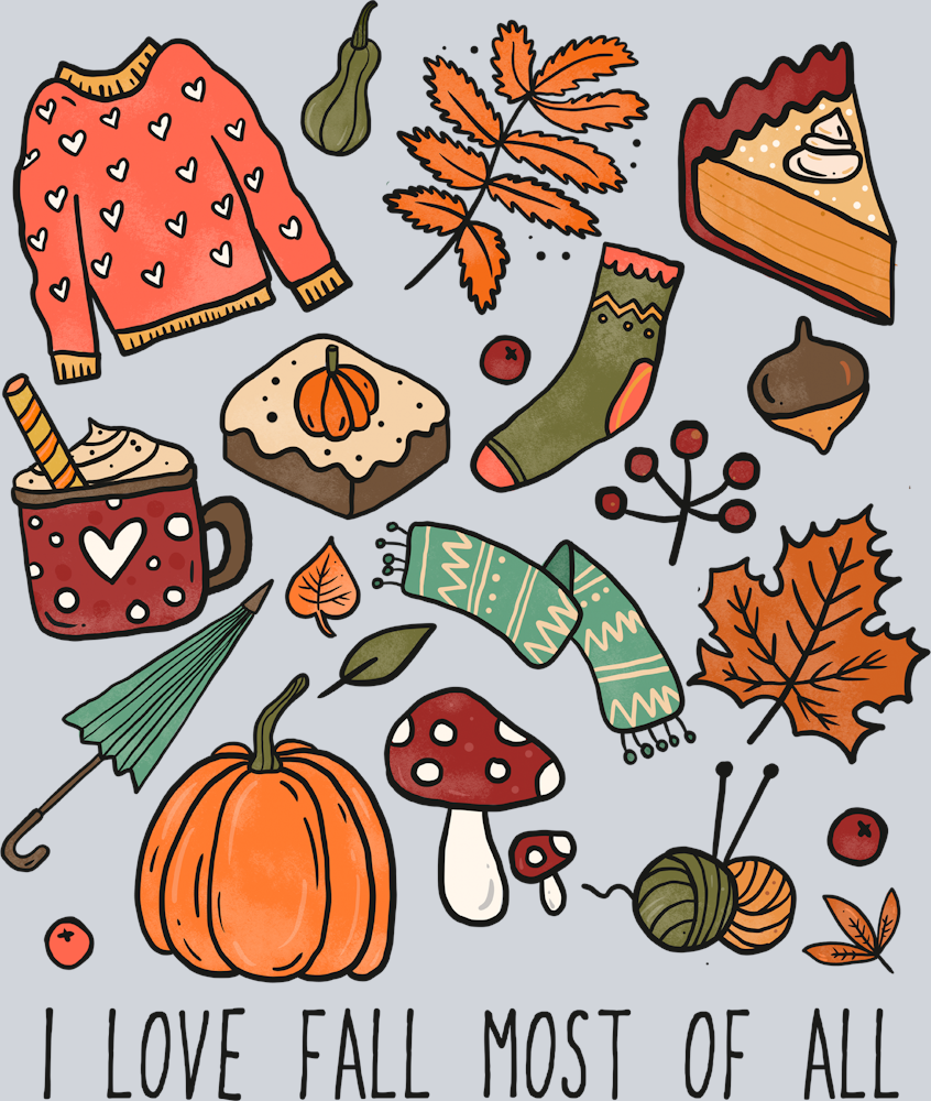 I Love Fall Most Of All 4 - STK07206 (DTF Transfers)