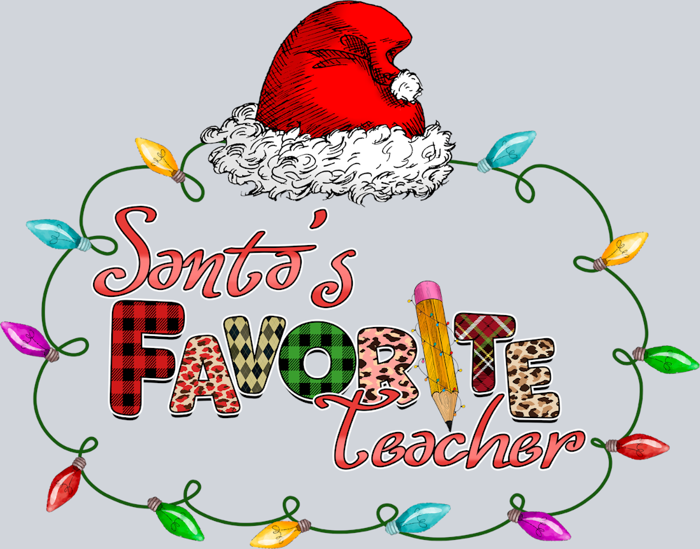 Santas Favorite Teacher 2 - STK05312 (DTF Transfers)