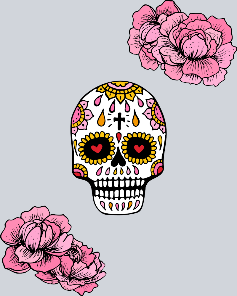 Pink Skull - STK04931 (DTF Transfers)