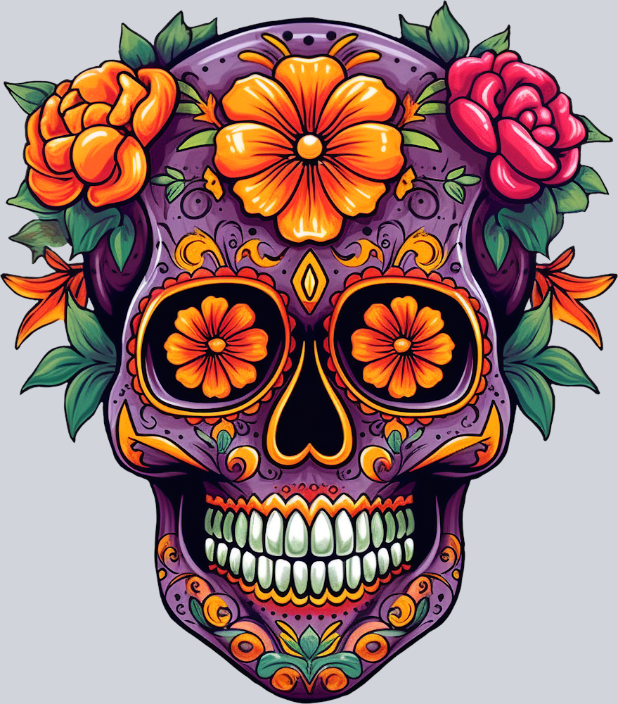 Day Of The Dead Candy Skull 4 - STK01605 (DTF Transfers)