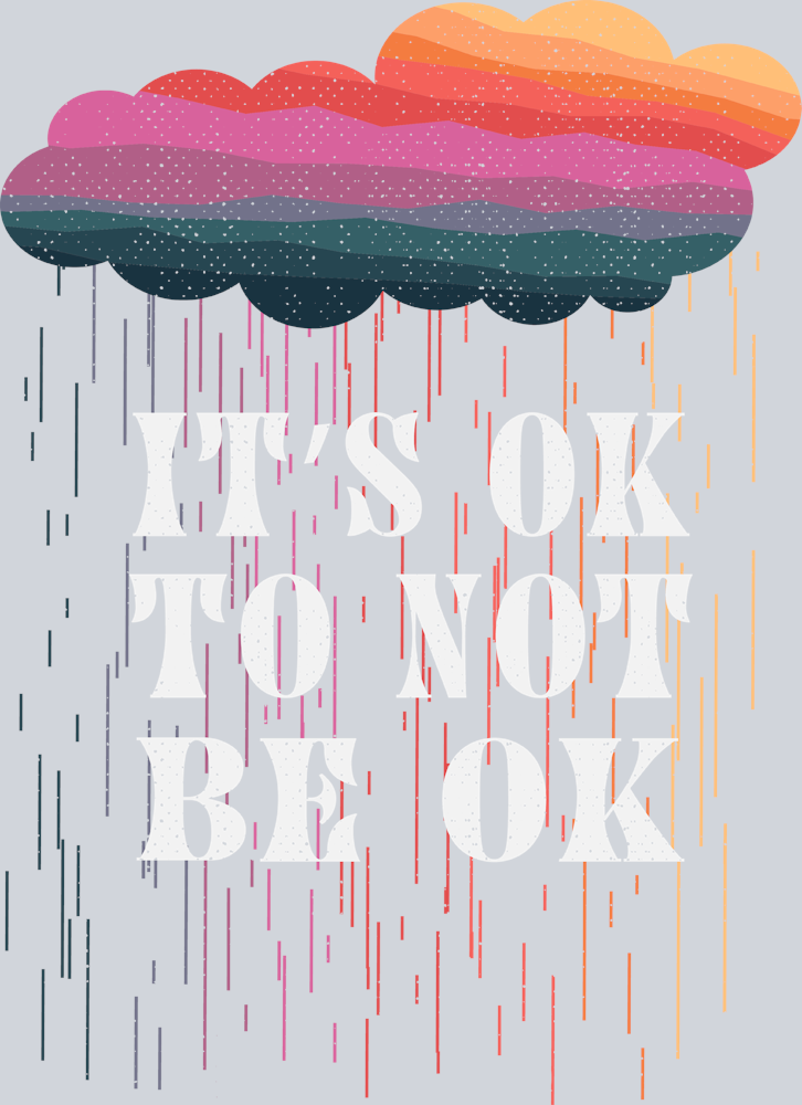 It's Ok To Not Be Okay Rain Cloud - STK03277 (DTF Transfers)